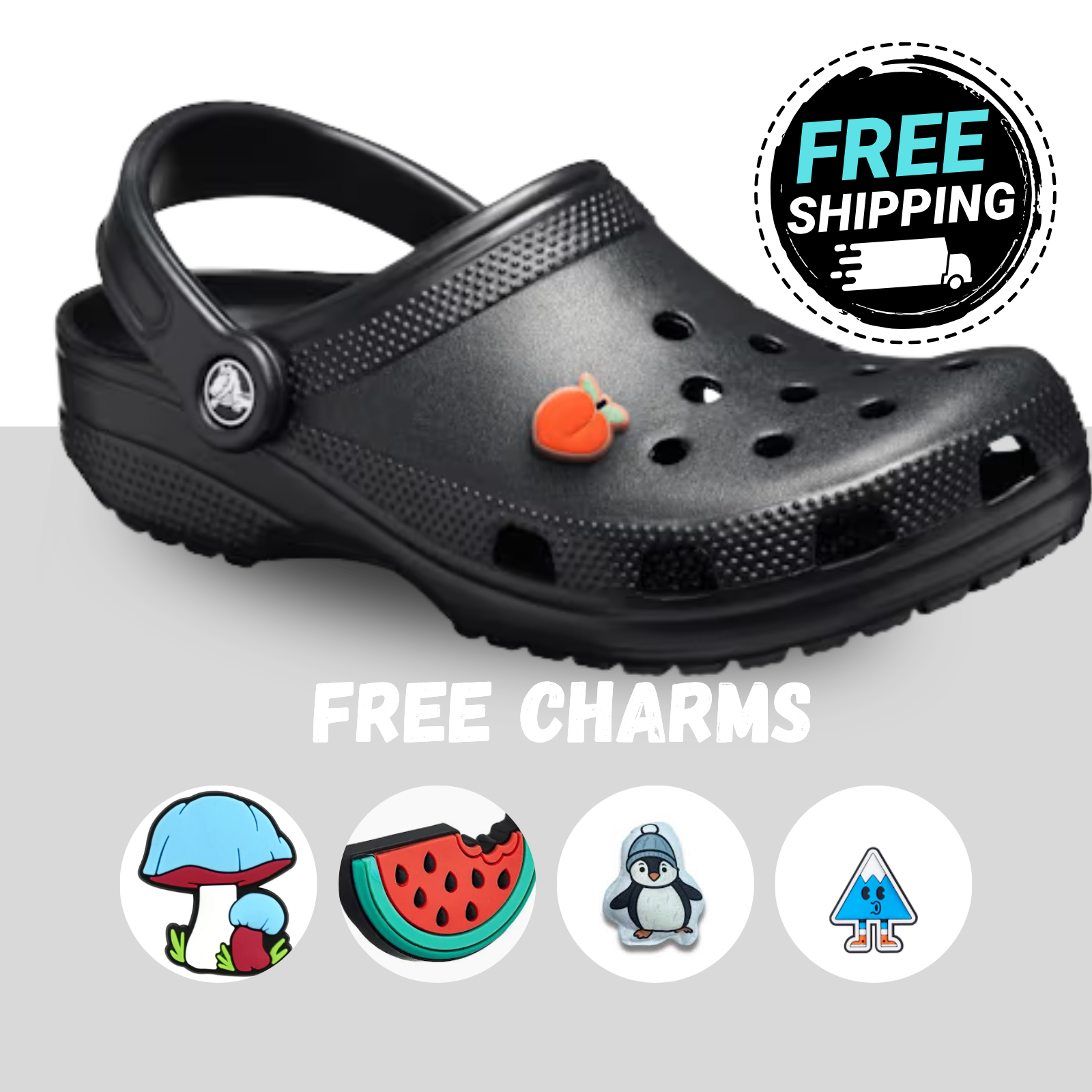 Crocs Classic Clog Black top view