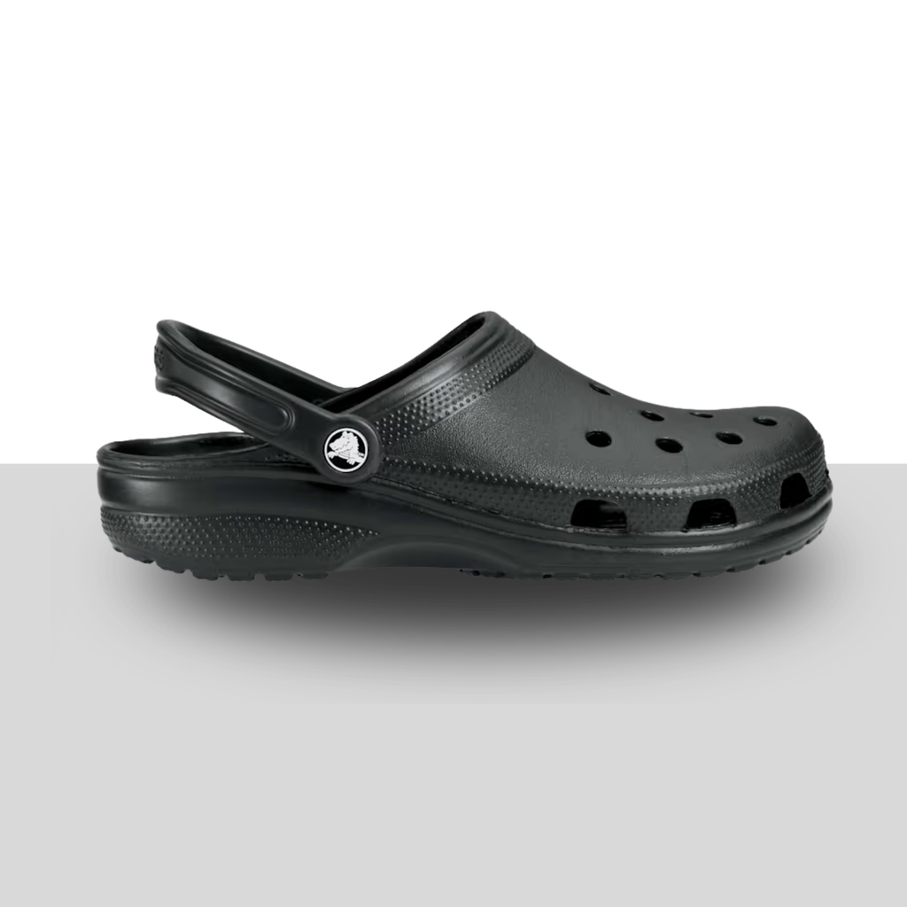 Black Crocs Classic lightweight clogs