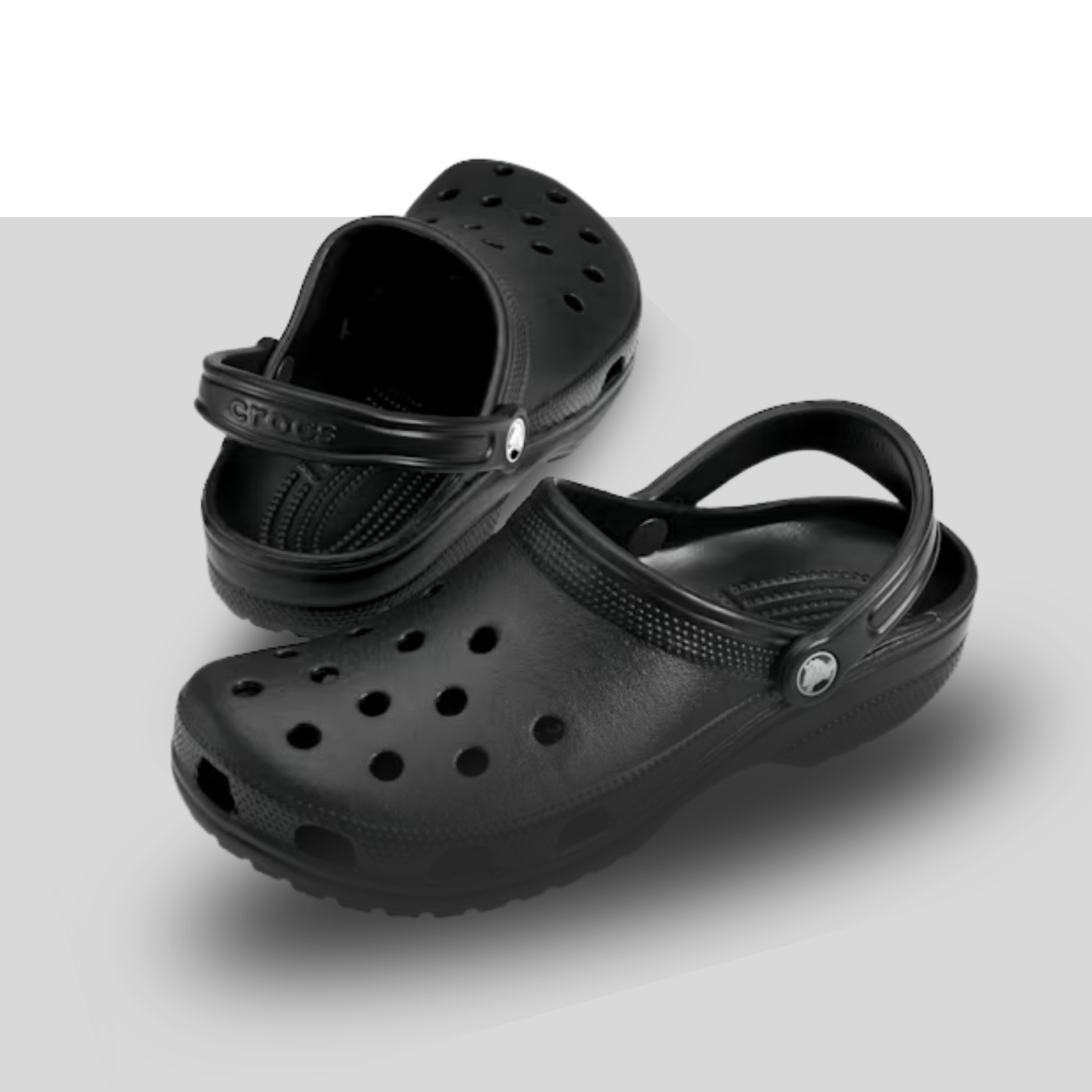 Black Crocs unisex slip-on shoes