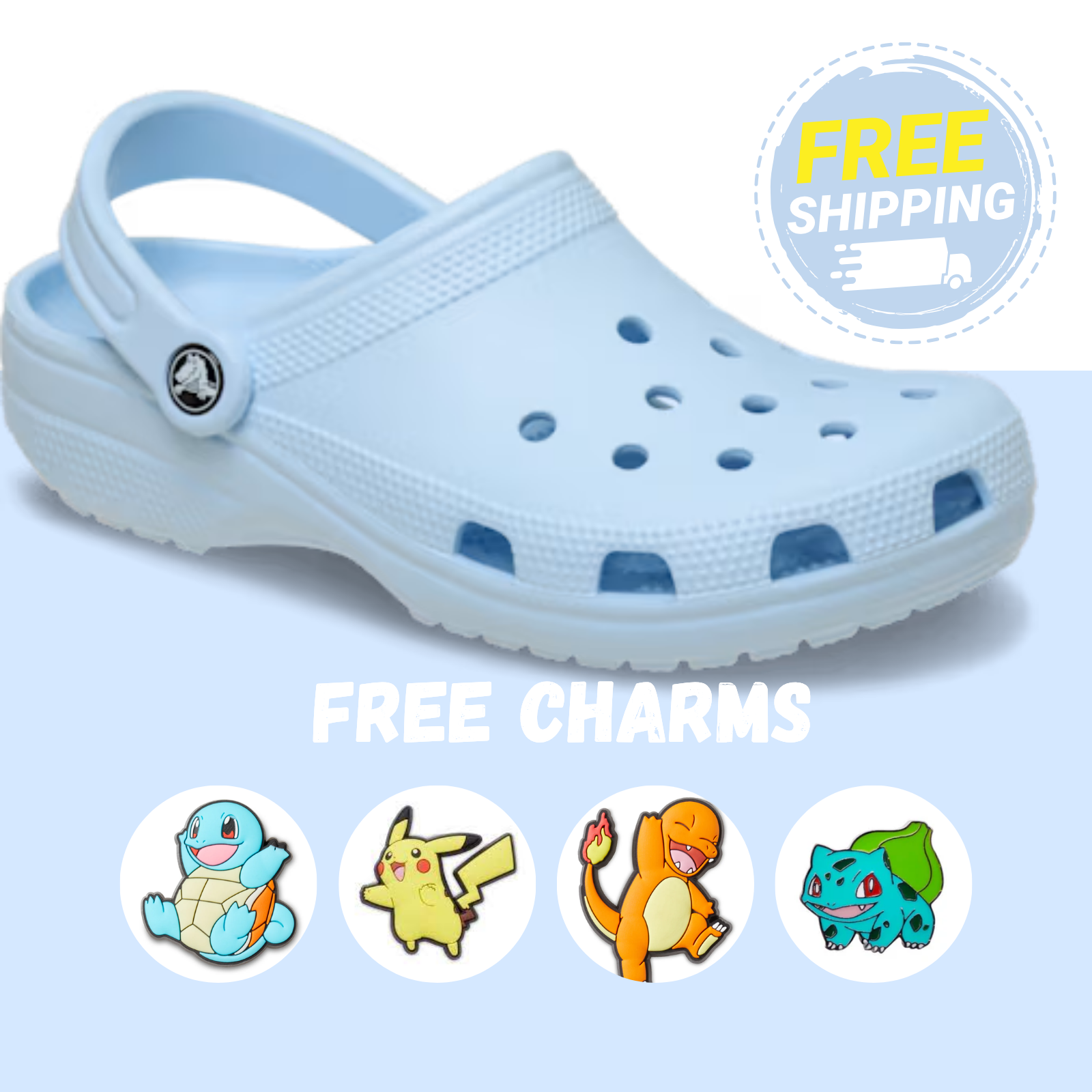 Crocs Classic Clog – Baby Blue | Soft Color, Lightweight Comfort
