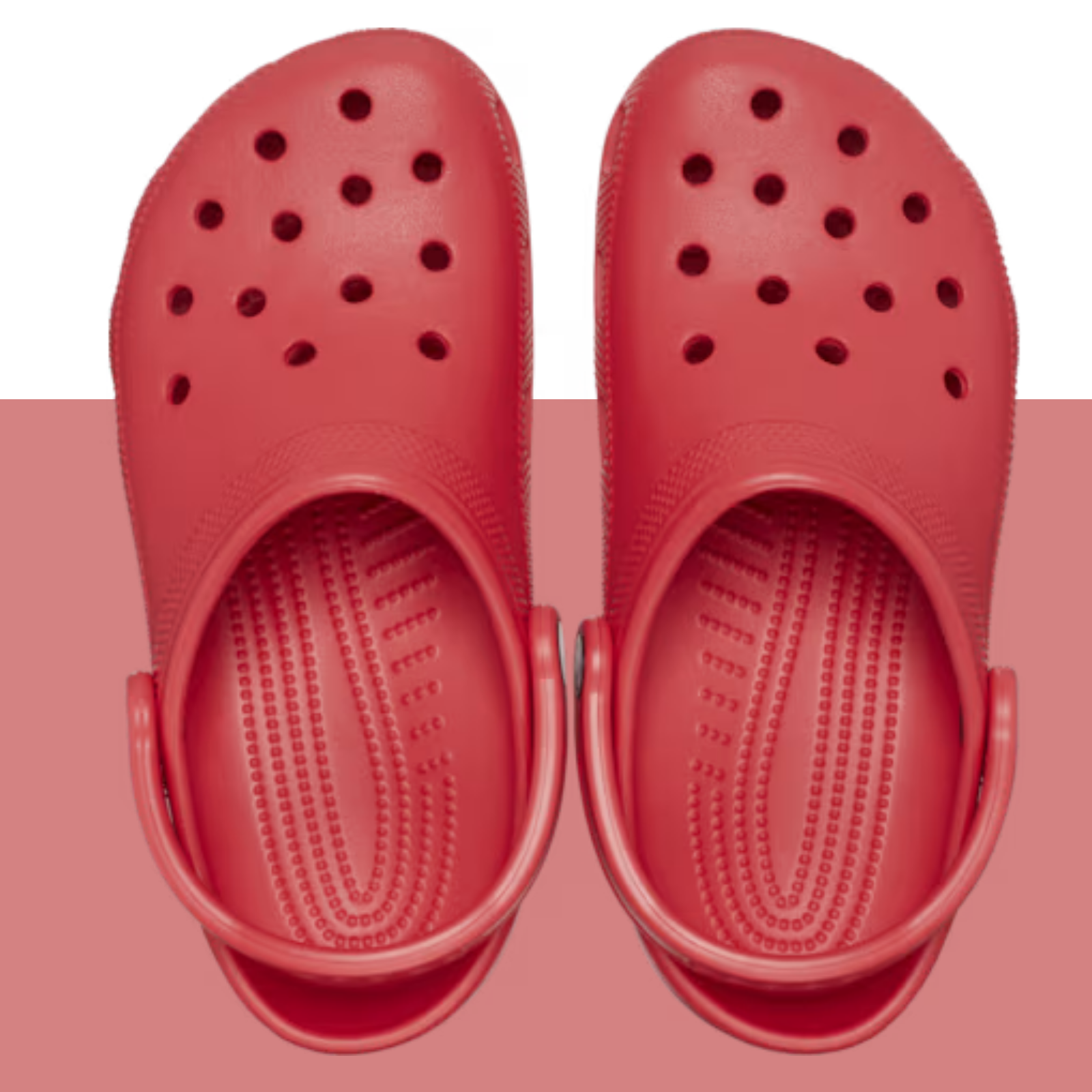 Red Crocs Classic side view